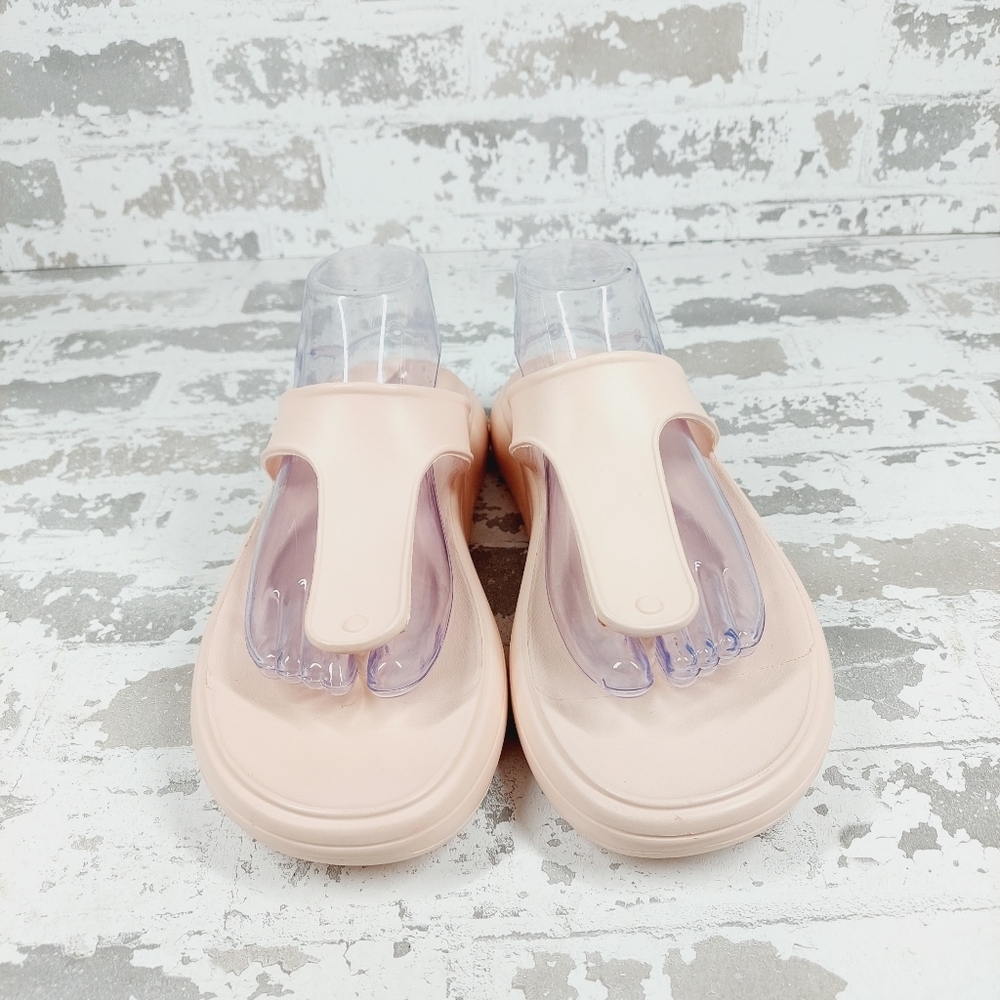 New Stuart Weitzman Stuflex Rosewater T-Strap Slides X276 - Picture 3 of 11